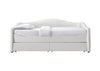 Halmar Letto imbottito con 2 cassetti in tessuto Caydence color crema