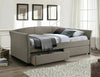 Letto imbottito con 2 cassetti in velluto Lanta Beige & SMP-PAT-LANTA-VELVET-DARK-BEIGE