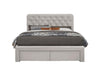 Halmar Letto imbottito con 2 cassetti in velluto Marisol Beige