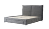 Letto imbottito con 3 cassetti in velluto Becky Grigio (5)