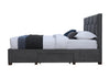 Halmar Letto imbottito con 3 cassetti in velluto Harriet Grigio