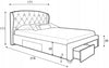Letto imbottito con 4 cassetti Sabrinis Verde (2)