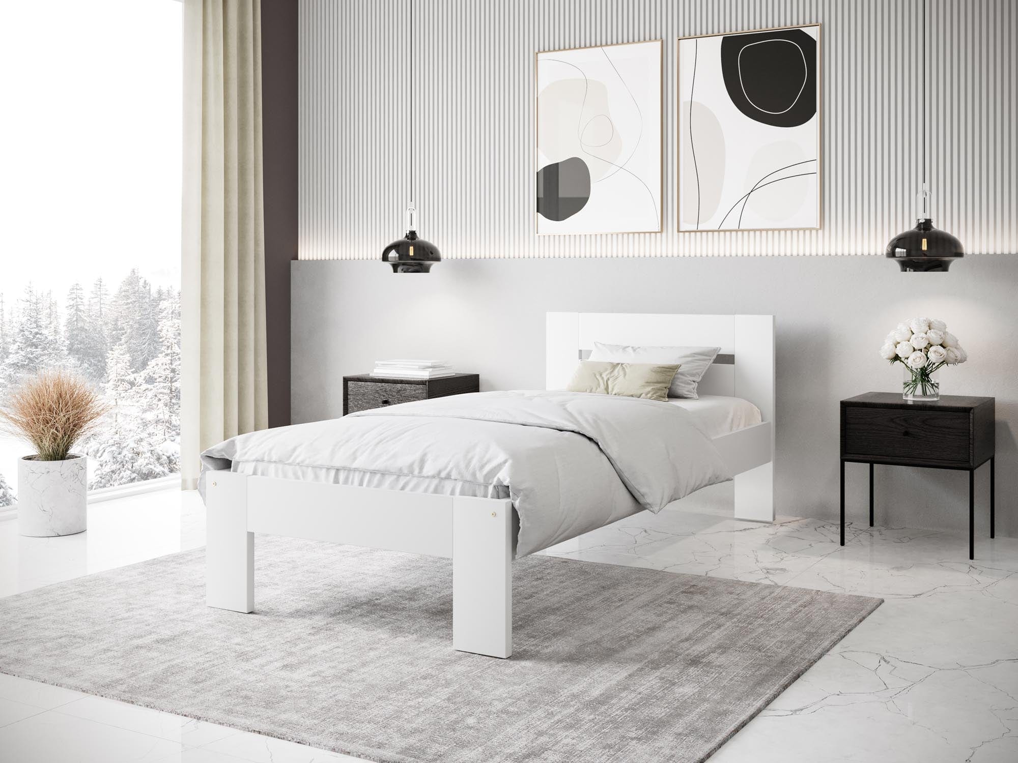 Letto in legno Matilda Bianco (2)