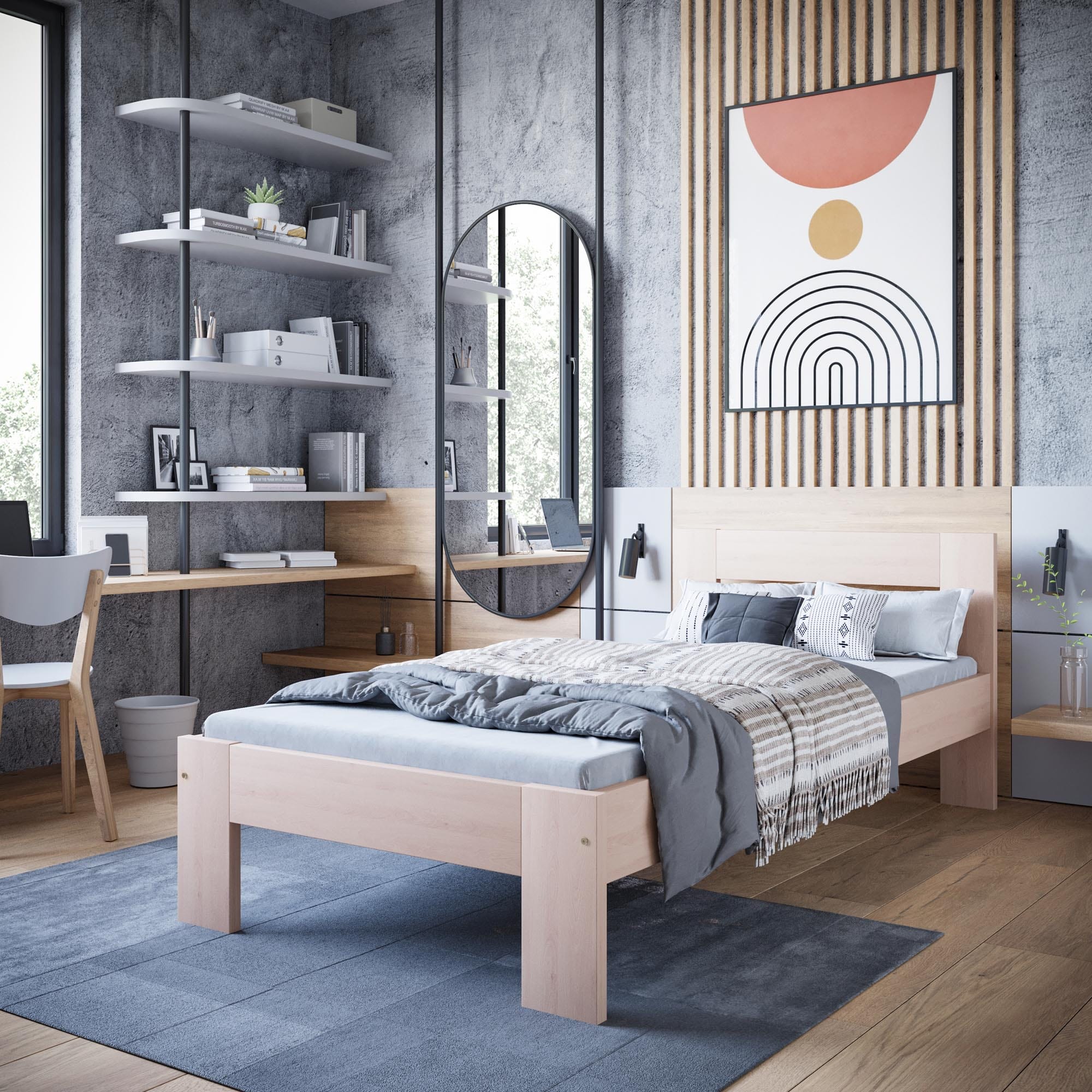 Letto in legno Matilda Naturale (2)