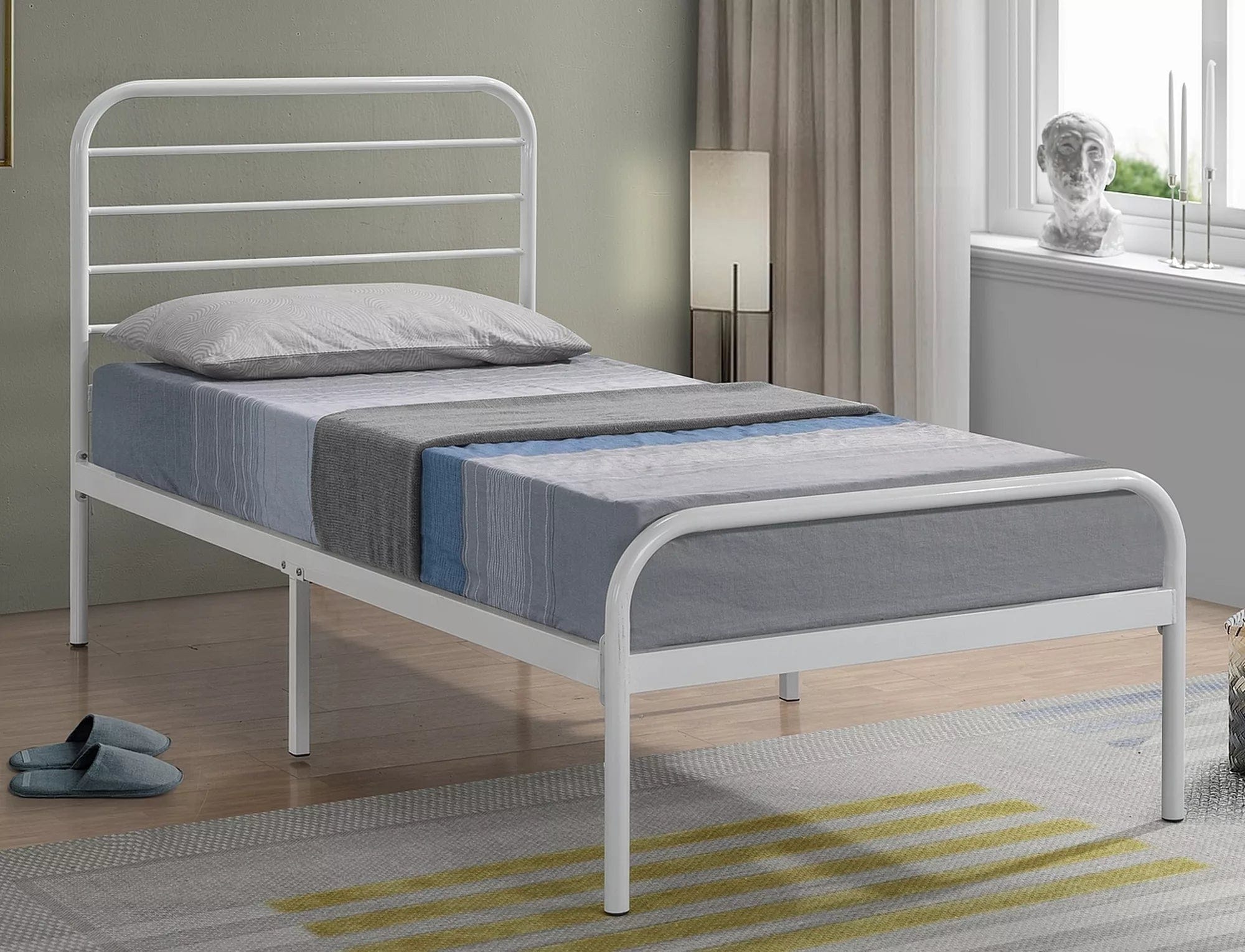 Letto in metallo Bolonia Bianco & SMP-PAT-BOLONIA-WHITE