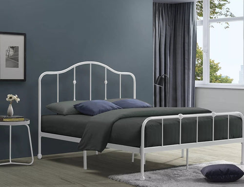 Letto in metallo Florenta Bianco & SMP-PAT-FLORENCJA-WHITE & SMP-PAT-FLORENCJA-WHITE