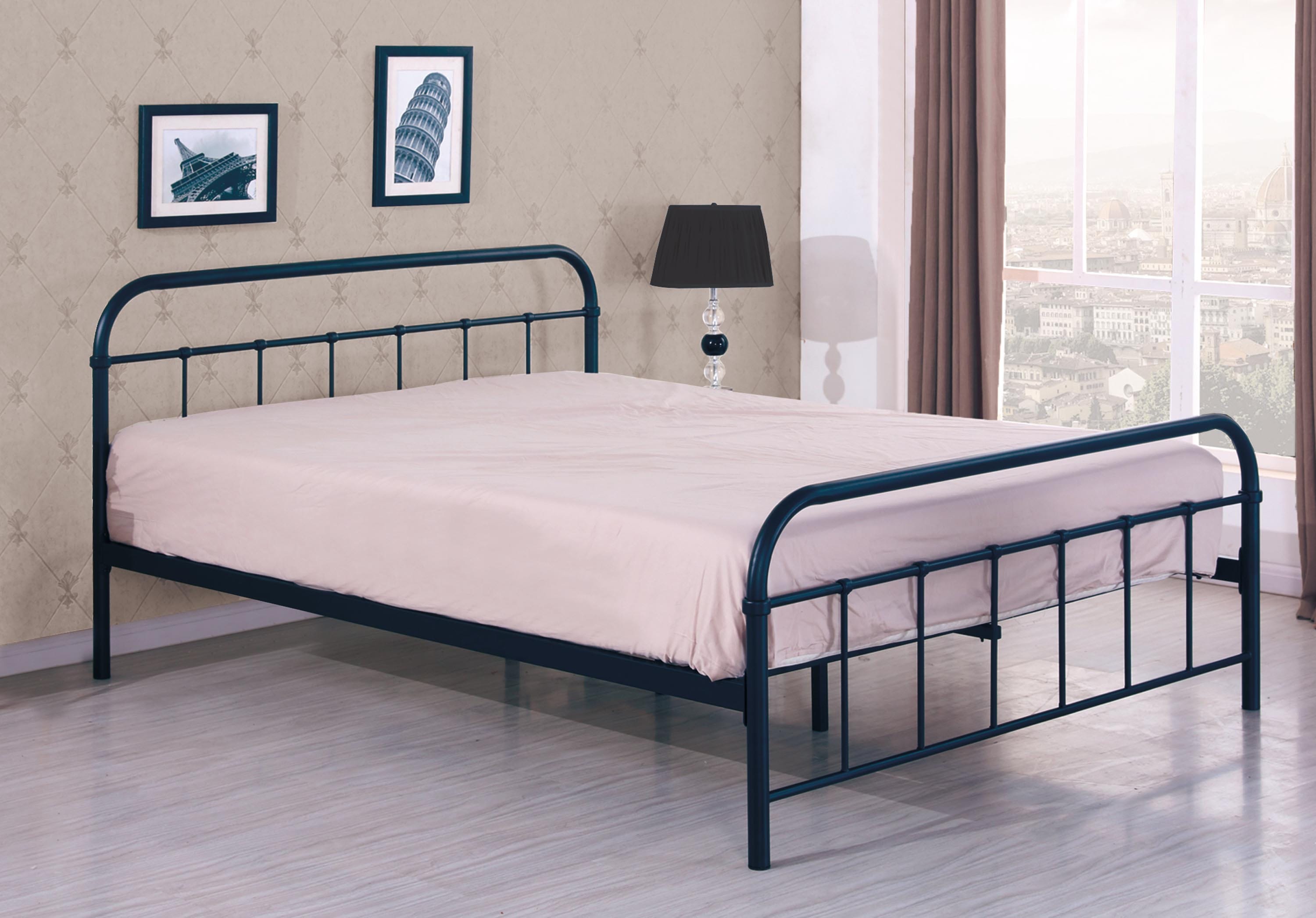 Halmar Letto in metallo Lina Nero