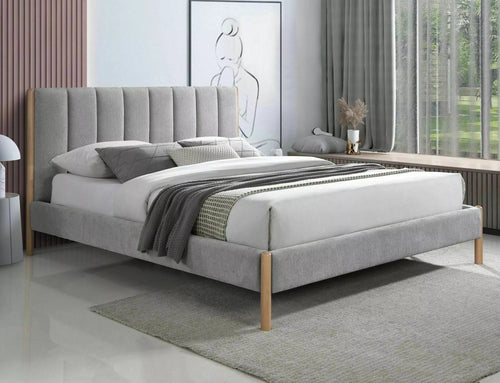 Letto in tessuto Belmont Raven Grigio & SMP-PAT-BELMONT-RAVEN-LIGHT-GRAY