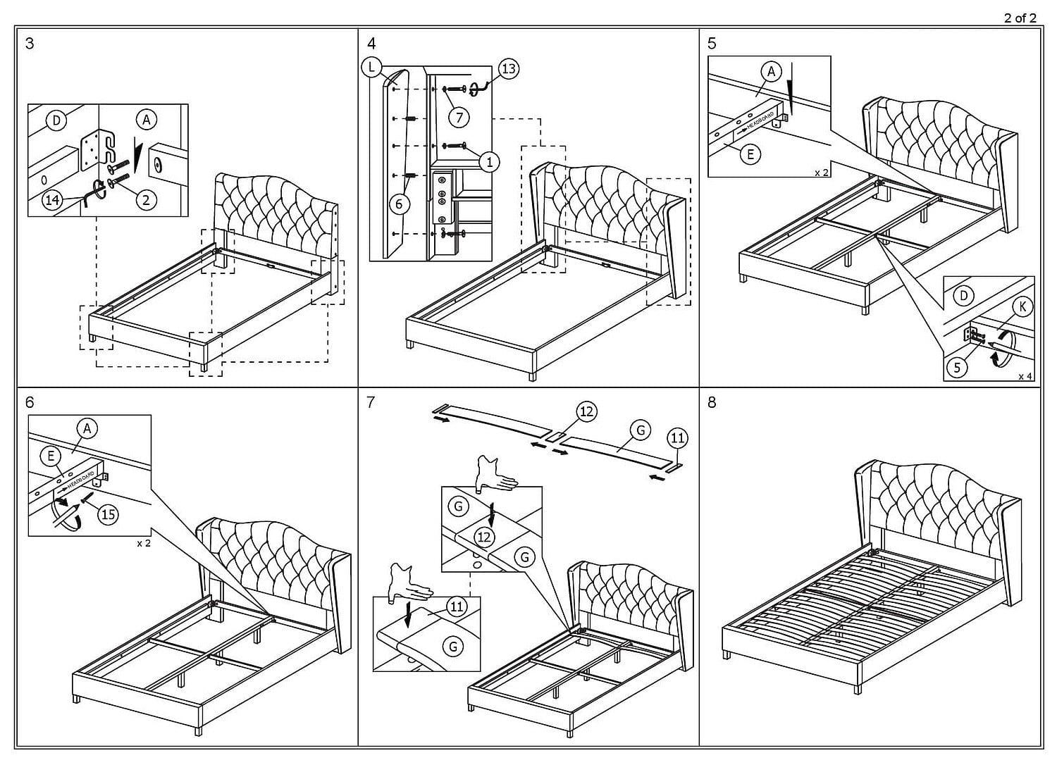 Letto in velluto Asante Beige (4)