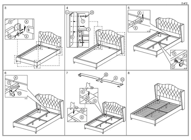 Letto in velluto Asante Beige (4)