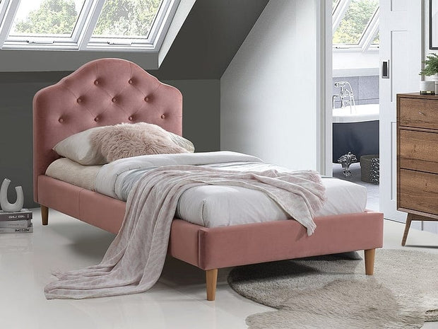 Letto in velluto Chloe Rosa & SMP-PAT-CHLOE-VELVET-ANTIQUE-PINK