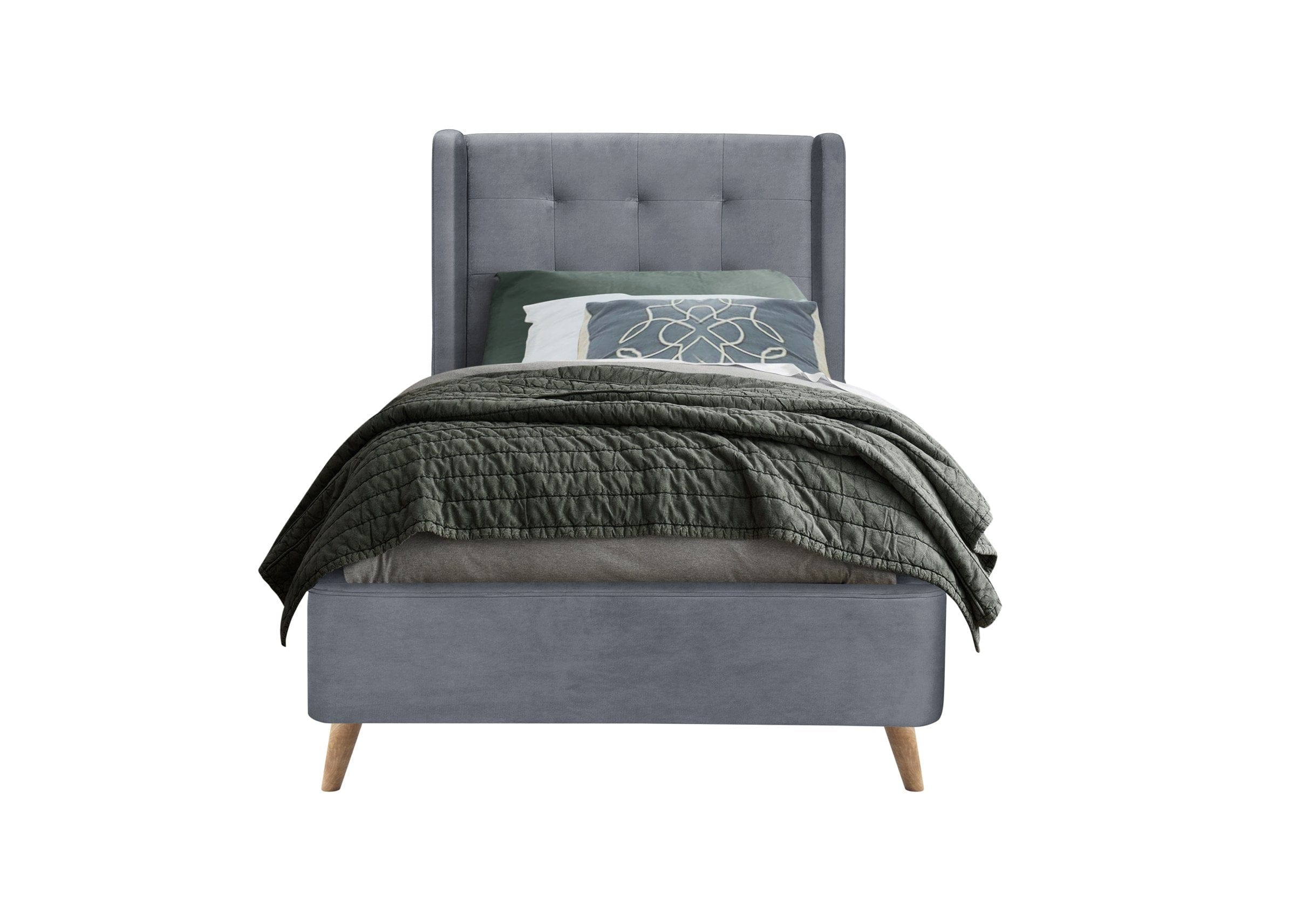 Halmar Letto in velluto Estella Grigio