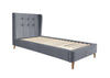 Halmar Letto in velluto Estella Grigio