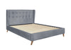Halmar Letto in velluto Estella Grigio