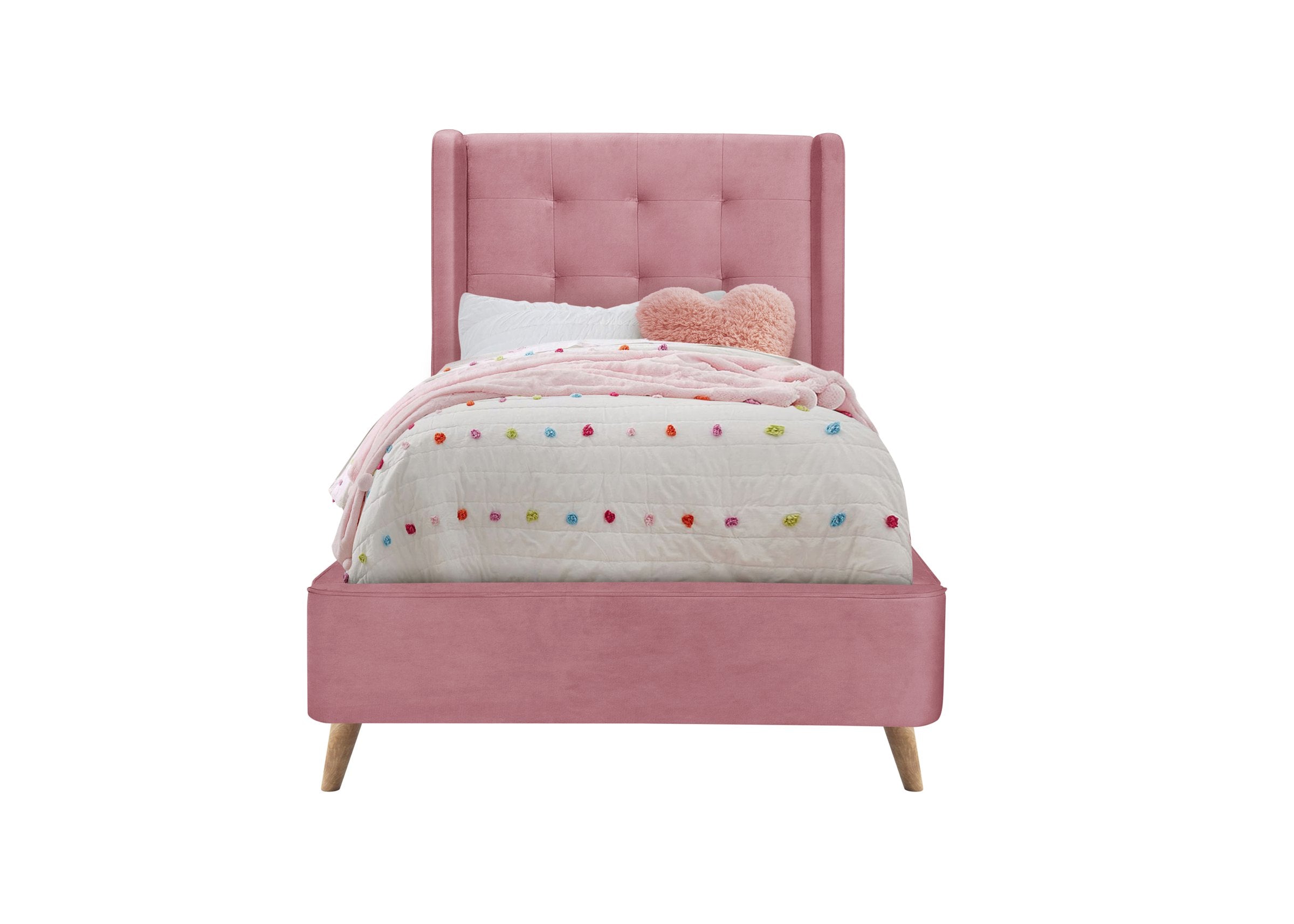 Halmar Letto in velluto Estella Rosa