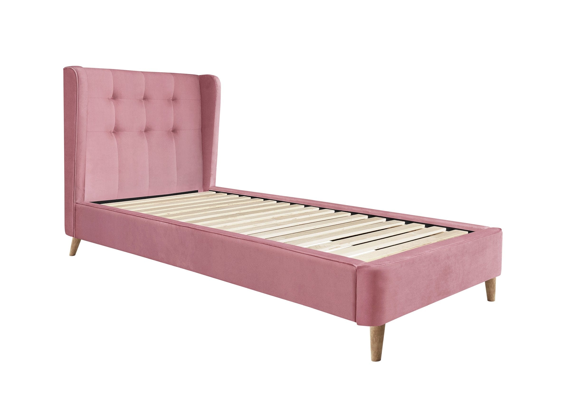 Halmar Letto in velluto Estella Rosa