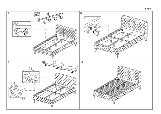 Letto in velluto Hernandez Rosa (3)