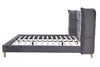 Halmar Letto in velluto Scandino Grigio