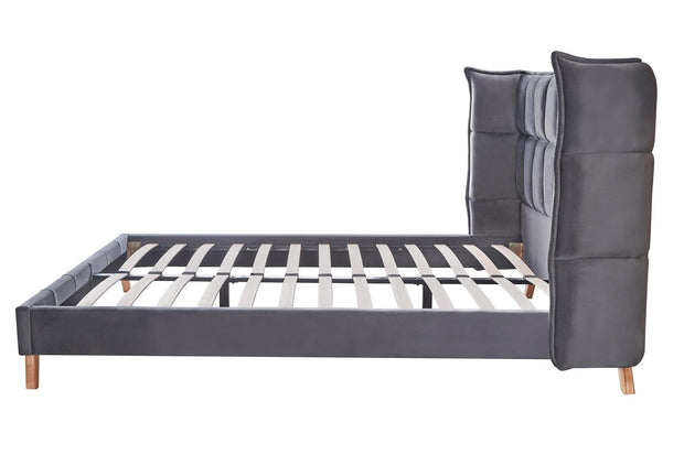 Halmar Letto in velluto Scandino Grigio