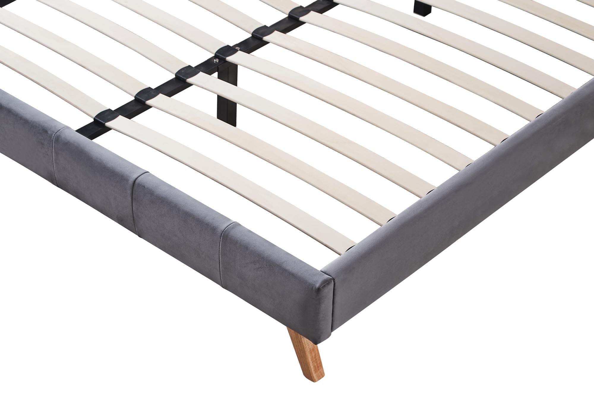 Halmar Letto in velluto Scandino Grigio