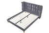 Halmar Letto in velluto Scandino Grigio