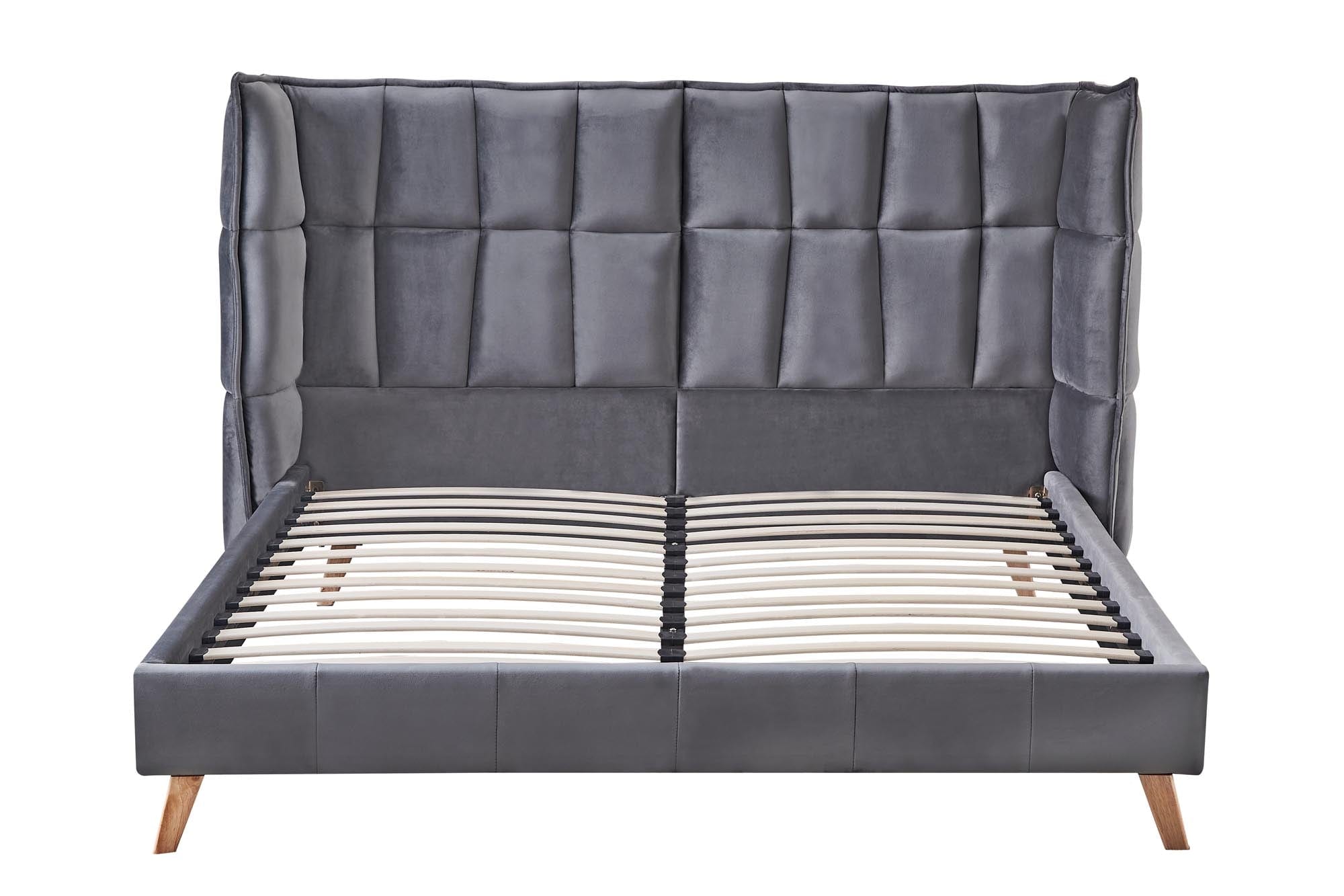 Halmar Letto in velluto Scandino Grigio