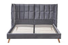 Halmar Letto in velluto Scandino Grigio