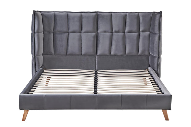 Halmar Letto in velluto Scandino Grigio