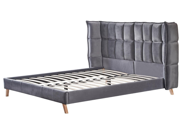Halmar Letto in velluto Scandino Grigio