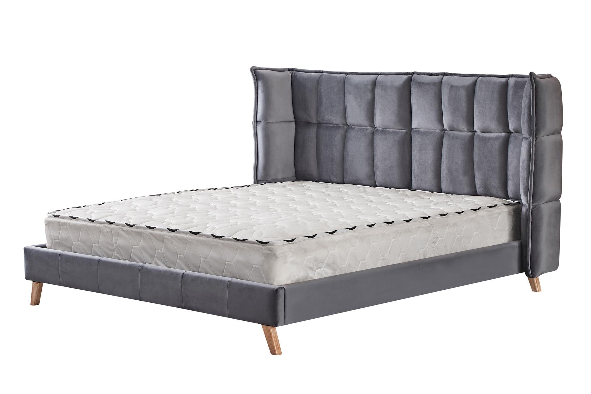 Halmar Letto in velluto Scandino Grigio