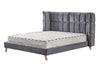 Halmar Letto in velluto Scandino Grigio
