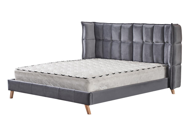 Halmar Letto in velluto Scandino Grigio