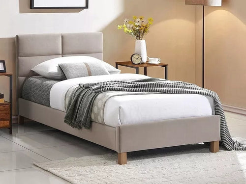 Letto in velluto Sierra Beige & SMP-PAT-SIERRA-VELVET-BED-BEIGE