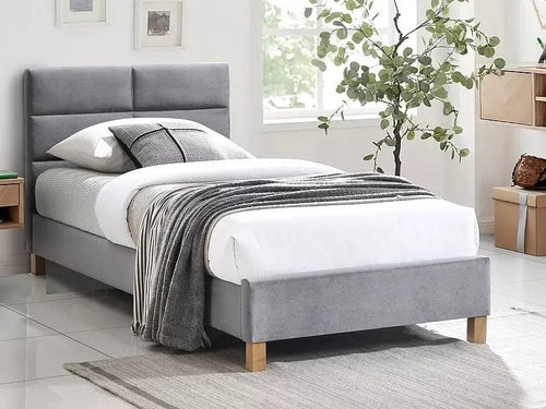 Letto in velluto Sierra Grigio & SMP-PAT-SIERRA-VELVET-GRAY