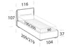 Letto matrimoniale Adamy Crema (5)