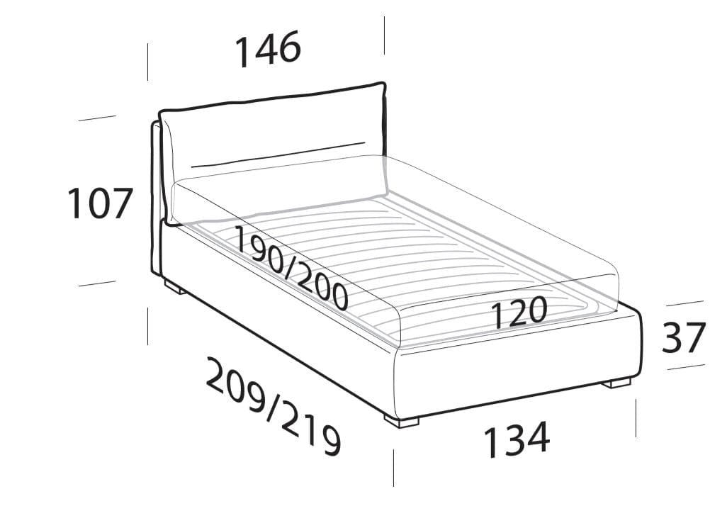 Letto matrimoniale Adamy Crema (6)