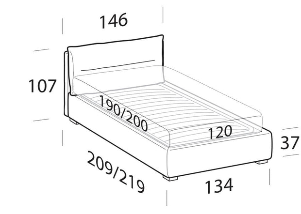 Letto matrimoniale Adamy Crema (6)