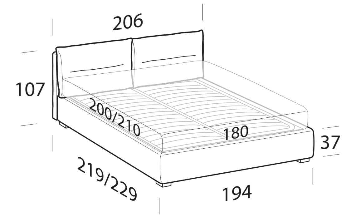 Letto matrimoniale Adamy Crema (8)