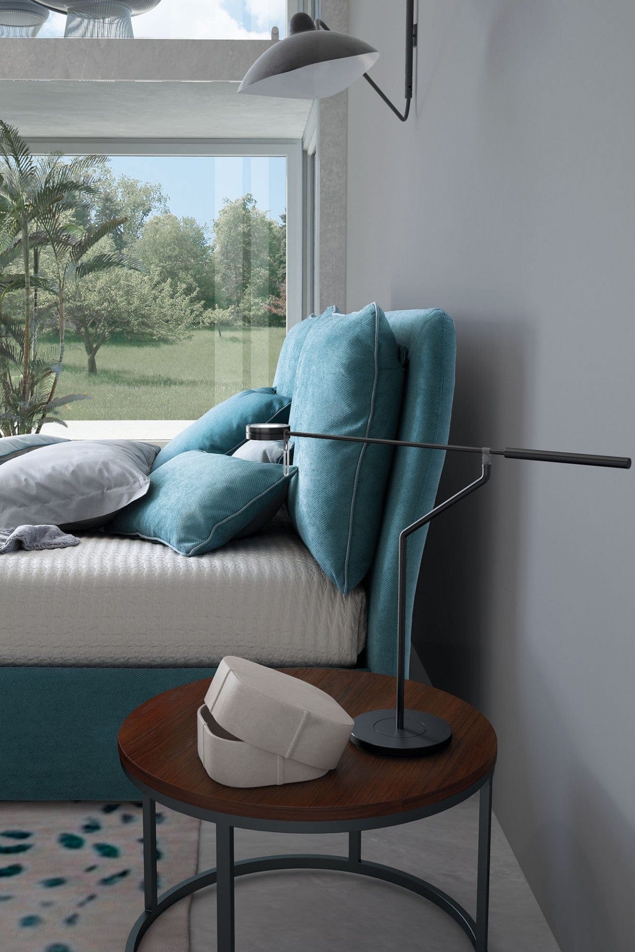 Letto matrimoniale con contenitore Fristyle Blu (3)