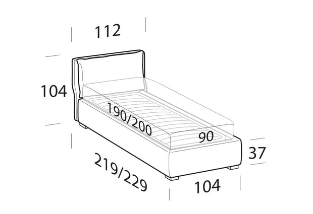 Letto matrimoniale con contenitore Fristyle Blu (6)