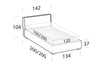 Letto matrimoniale con contenitore Fristyle Blu (7)
