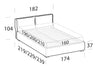 Letto matrimoniale con contenitore Fristyle Blu (9)