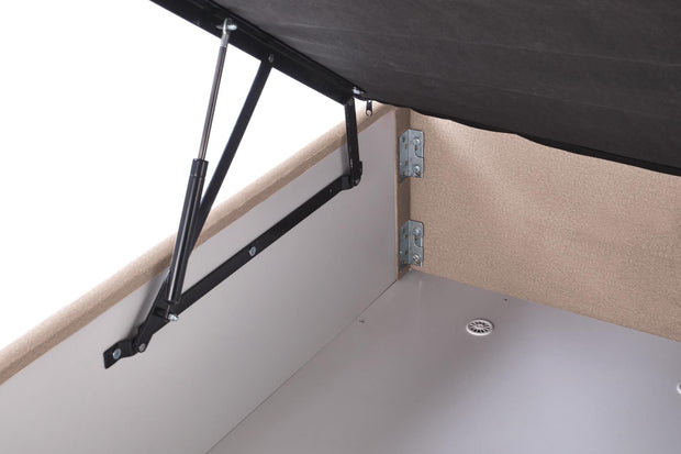 Halmar Letto matrimoniale con contenitore in tessuto Asento Beige