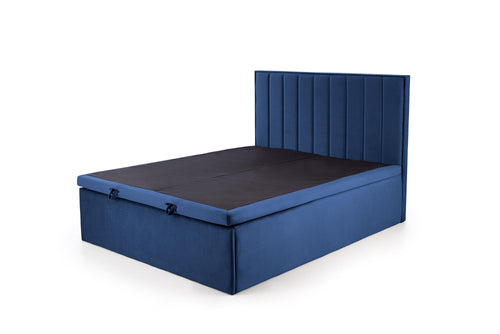 Halmar Letto matrimoniale con contenitore in tessuto Asento Blu