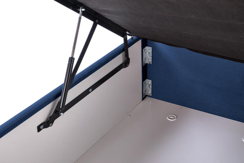 Halmar Letto matrimoniale con contenitore in tessuto Asento Blu