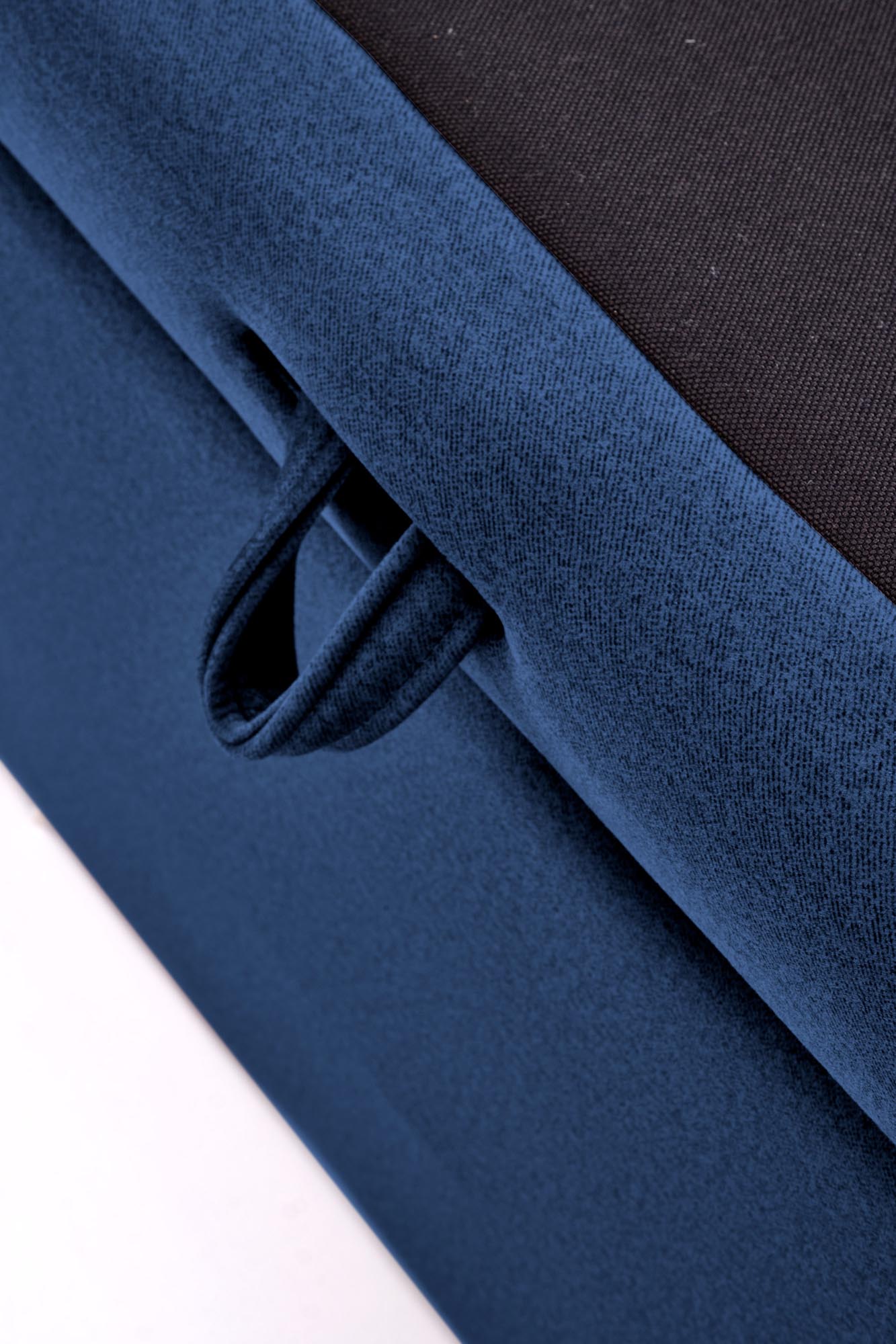 Halmar Letto matrimoniale con contenitore in tessuto Asento Blu