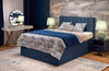 Halmar Letto matrimoniale con contenitore in tessuto Asento Blu