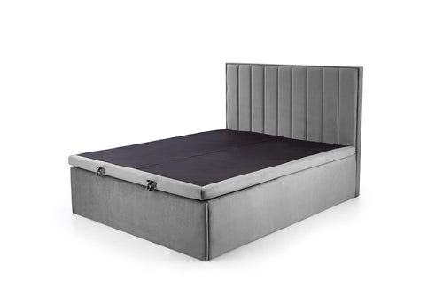 Halmar Letto matrimoniale con contenitore in tessuto Asento Grigio