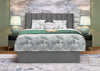 Halmar Letto matrimoniale con contenitore in tessuto Asento Grigio