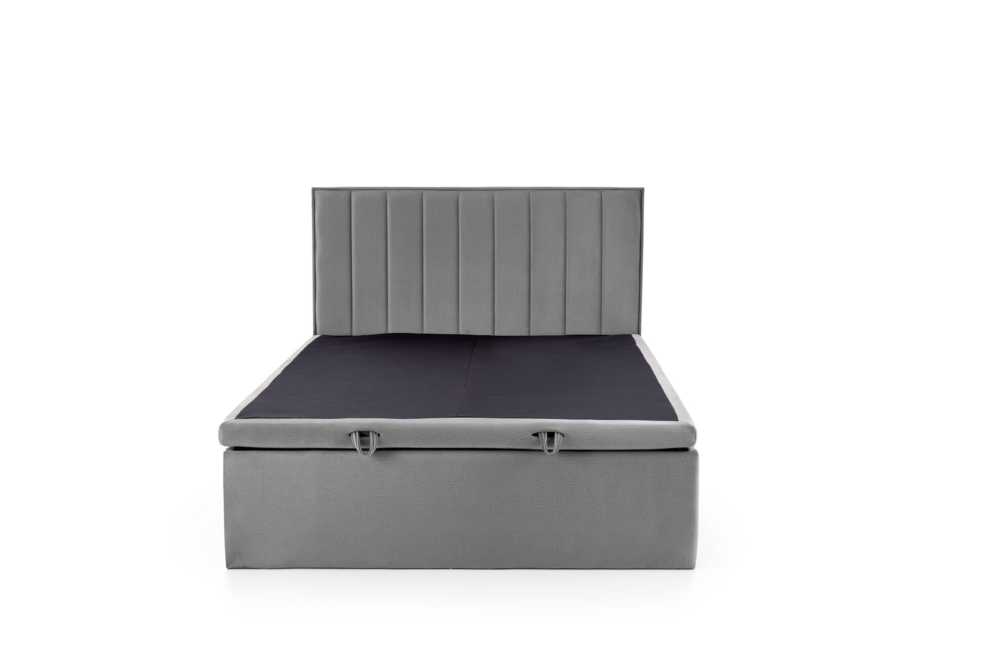 Halmar Letto matrimoniale con contenitore in tessuto Asento Grigio